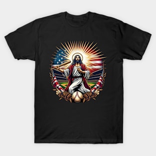 Divine Diamond Swings: Jesus Baseball T-Shirt - Heavenly Home Run Edition T-Shirt